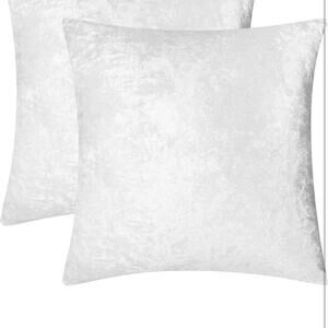 Two new white velvet pillow